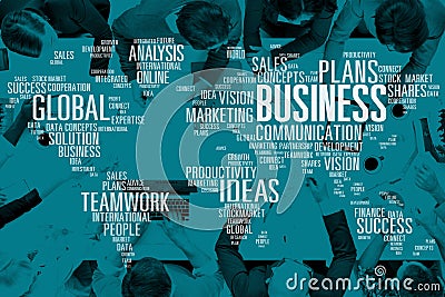 Business Global Teamwork Ideas Success Marketing Analysis Concep Stock Photo