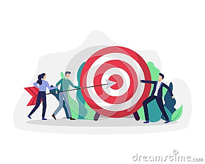 Business goals achievement Vector Illustration