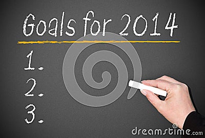 Business goals for 2014 Stock Photo