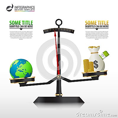 Business golden style price scale. Infographics template. Vector Vector Illustration
