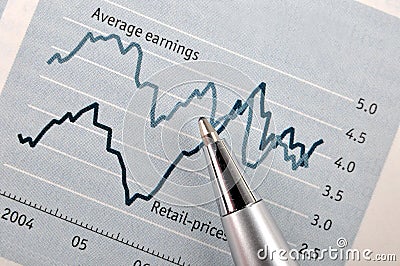 Business graph analysis Stock Photo