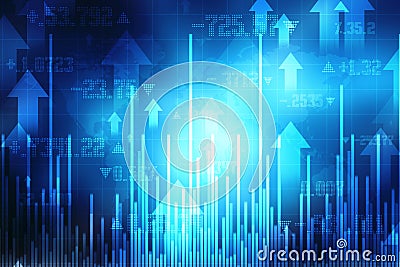 Business graph background, Stock market chart, Financial Background Stock Photo