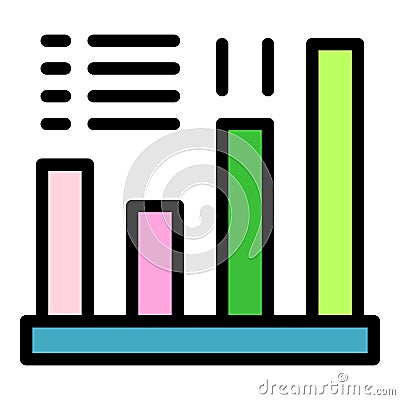 Business graph chart icon vector flat Vector Illustration