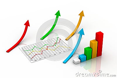 Business graph concept Stock Photo