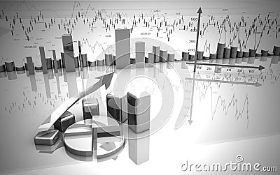 Business graph, diagram, chart graphic Stock Photo