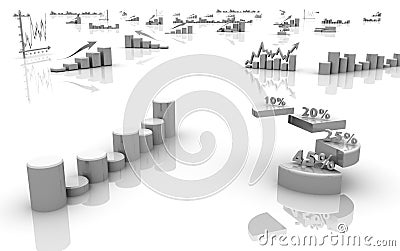 Business graph, diagram, chart graphic Stock Photo