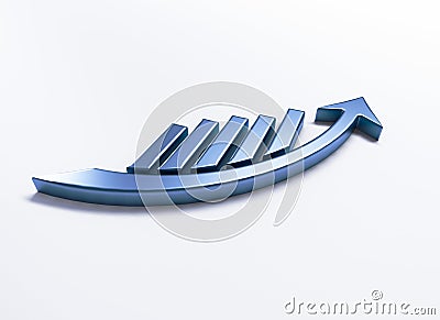 Business graph statistics growth sales icon logo Stock Photo