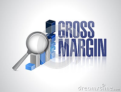 business gross margin sign illustration Cartoon Illustration