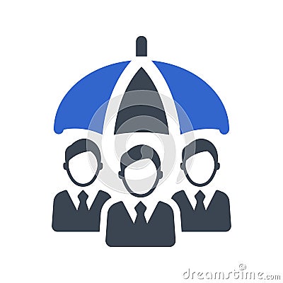 Business Group Insurance Icon Vector Illustration