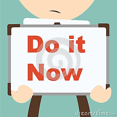 Business hand writing Do it Now Vector Illustration