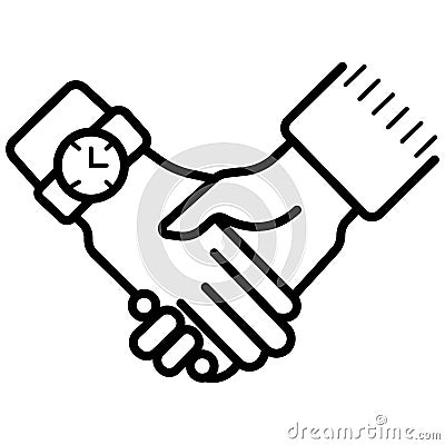 Business handshake / contract agreement icon Vector Illustration