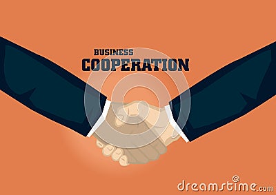 Business Handshake of Different Ethnicity Vector Illustration Vector Illustration