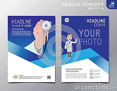 Business health Vector flat cartoon design. banner background brochure Vector Illustration