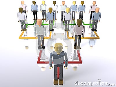 Business hierarchy - bottom to top Stock Photo