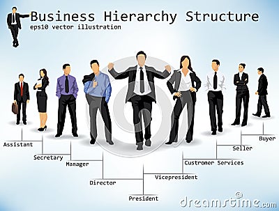 Business Hierarchy Structure Vector Illustration