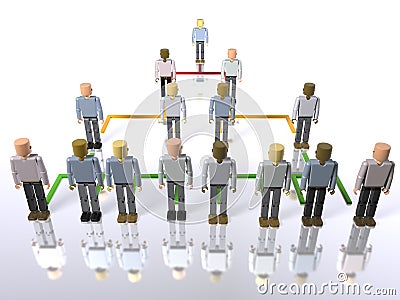 Business hierarchy - top to bottom Stock Photo