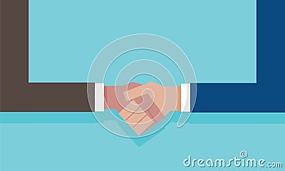 Business Hold hands, handshake Vector Illustration