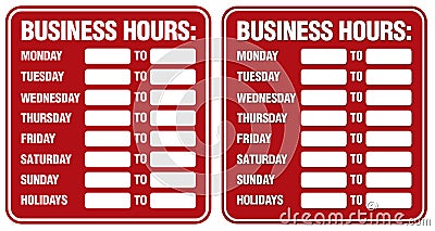 Business Hours Stock Photo