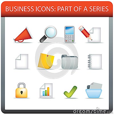 Business icon series 1 Vector Illustration