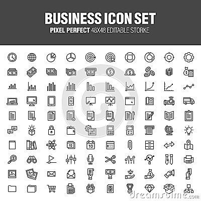 BUSINESS ICON SET Vector Illustration