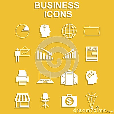 Business icon set Vector Illustration