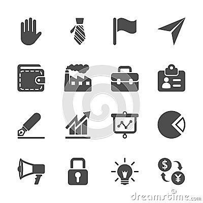 Business icon set, vector eps10 Vector Illustration