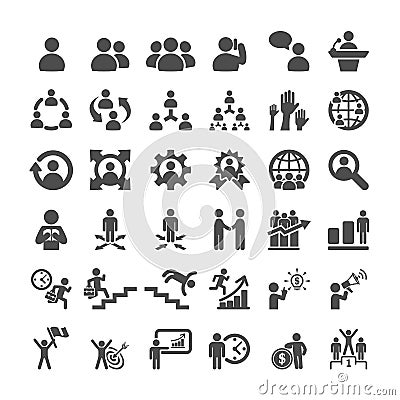 Business icon set, vector eps10 Vector Illustration