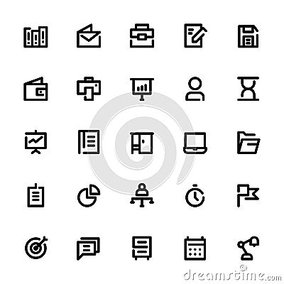 Business Icon Sets Filled Line Stock Photo