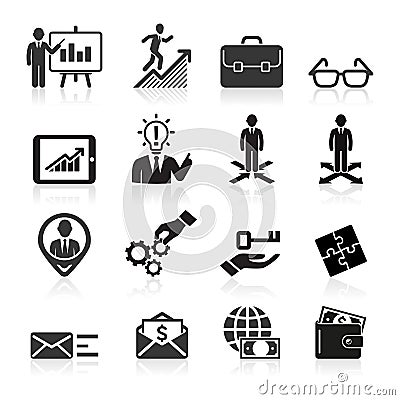 Business icons, management and human resources. Vector Illustration