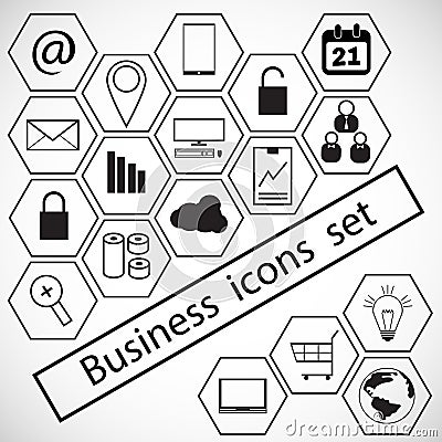 Business icons set Vector Illustration