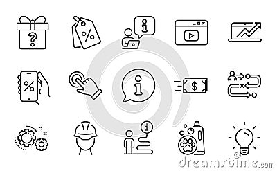 Business icons set. Included icon as Journey path, Light bulb, Money transfer. Vector Vector Illustration