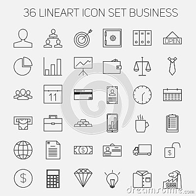 Business icons. Start up and management signs. Vector Illustration