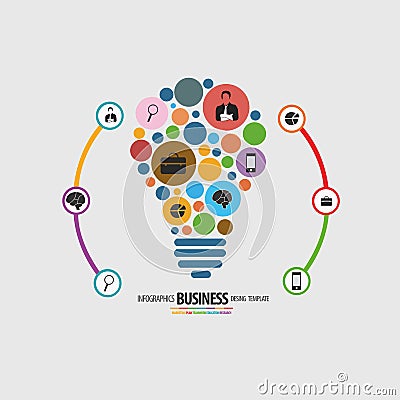Business Idea colorfull infographic Stock Photo