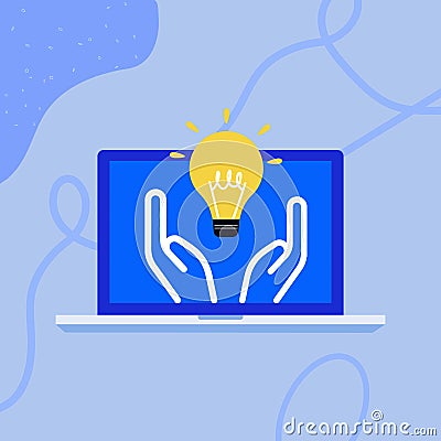 Business idea creative illustration Vector concept of Internet business startup ymbol concept Vector Illustration