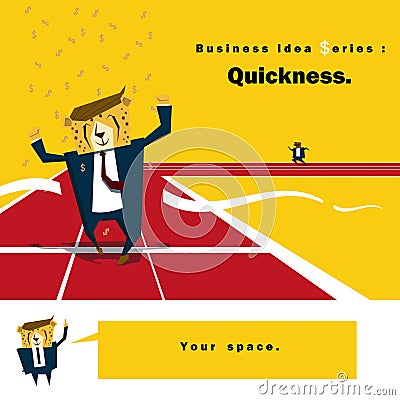 Business idea series Quickness Vector Illustration