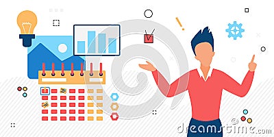 Business improving workflow management system software Stock Photo