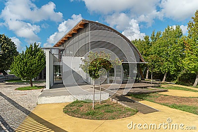 Business Incubator for the Region of Aveiro, Polo de Ovar is located in the city center next to the CÃ¡ster river. Portugal Stock Photo