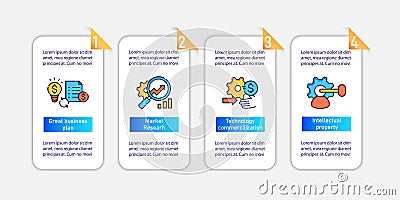 Business incubator vector infographics Vector Illustration