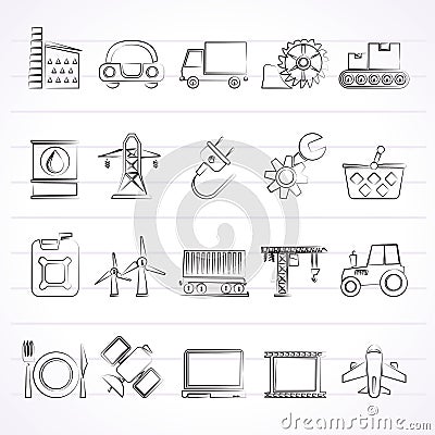 Business and industry icons Vector Illustration