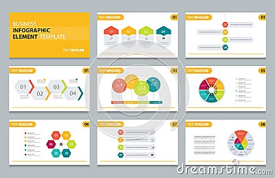 Business info graphic presentation element template Vector Illustration