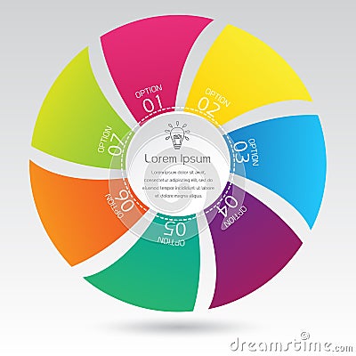 Business Infographic Circle Diagram Presentation Vector Illustration