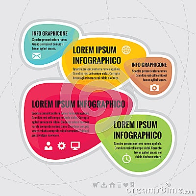 Business infographic concept - creative scheme from abstract shapes. Vector Illustration