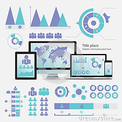 Business infographic concept - set of infographic element Stock Photo