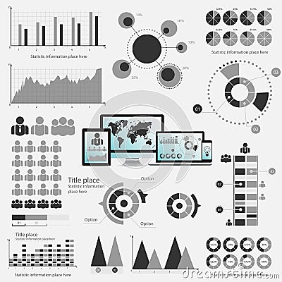 Business infographic concept - set of infographic element Stock Photo