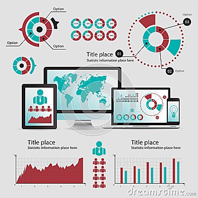 Business infographic concept - set of infographic element Stock Photo