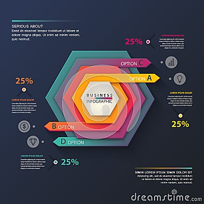 Infochart or infographic for business. Vector Illustration