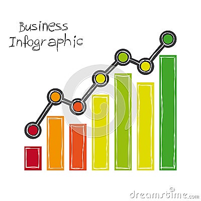 Business infographic freehand drawing Vector Illustration