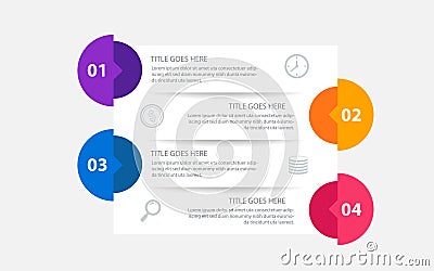 Business infographic presentation template with timeline options. Vector Illustration Vector Illustration