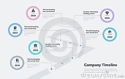 Business infographic for a road map timeline Vector Illustration
