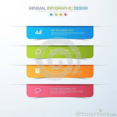 Business infographic template the concept is circle option step with full color icon can be used for diagram infograph chart Cartoon Illustration